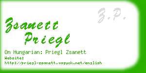 zsanett priegl business card